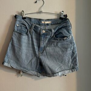 Levi High Rise Mid Length Shorts